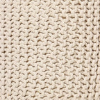 REDEARTH · Cylindrical Hand Knitted Pouf - Foot Stool Ottoman - Cord Boho Pouffe - Cotton Round Poof for Home Decor - Living Room - Nursery - Bedroom - Patio (16" x 16" x 16") - Ivory