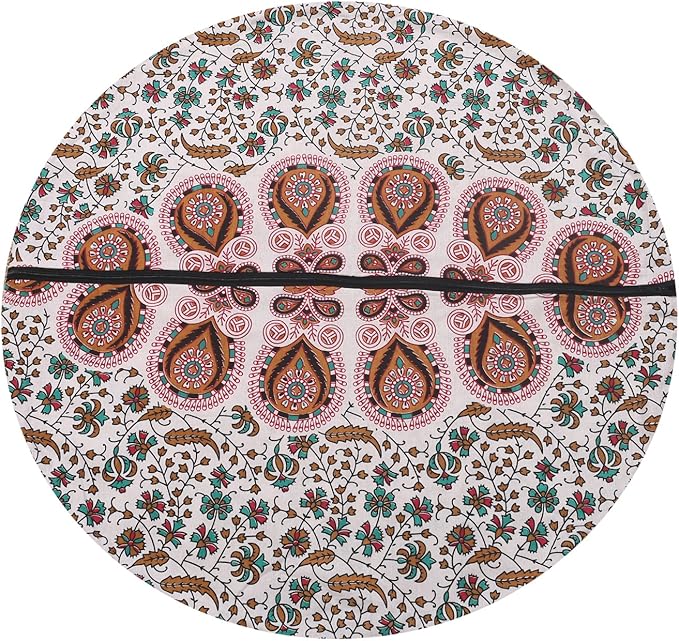 32" Mandala Bohemian Yoga Meditation Floor Pillow Cushion Seating Throw Cover Hippie Decorative Cover