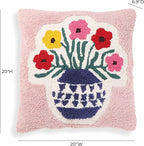 Tov Furniture Blossom Tufted Cotton 20" Square Accent Pillow