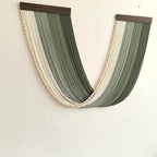 guzhiou Large Macrame Wall Hanging, Boho Wall Tapestry Decor, Fiber Wall Art Background Decor for Living Room Bedroom - Modern Craftsmanship Headboard(Green)