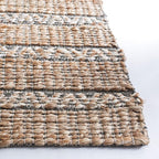SAFAVIEH Natural Fiber Collection Area Rug - 6' x 9', Olive & Natural, Handmade Flat Weave Stripe Jute & Cotton Jute, Ideal for High Traffic Areas in Living Room, Bedroom (NFB655X)