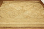 Premium Quality Jute Rug 2x3 Kilim Area Rug Hand Braided Jute Geometric Pattern Beige Hand Woven Boho Flatweave Carpet Indoor Outdoor Rugs for Kitchen Garden Yoga Mat