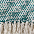 DII Woven Throw Collection 100% Cotton, Basketweave, 50x60, Teal