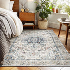 Machine Washable Throw Rugs for Entryway: Door Mat Indoor Entrance 3x5 Small Rug Stain Resistant Non-Slip Low Pile Soft Carpet for Kitchen Front Door Indoor Entry Bathroom Bedroom