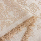 ROOMLIFE Beige Couch Covers for Sofa, Sofa Covers Washable Non Slip Furniture Protector Couch Sofa Covers for 3 Cushion Couch, Breathable Sofa Slipcovers Couch Cover Blanket with Tassels 71" X 134"