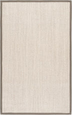 SAFAVIEH Area Rug 5x8 - Natural Fiber Collection - Marble & Khaki, Sisal, Woven Design with Border (NF143E)