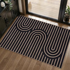 Tangsoo Easy Jute Rug 2x3 Outdoor Rug,Small Washable Non-Slip Rug for Entryway,Boho Geometric Ultra Thin Indoor Carpet Farmhouse Small Throw Mat for Kitchen Bedroom Front Door Entry