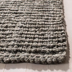 SAFAVIEH Area Rug 10x14 - Natural Fiber Collection - Large - Light Grey, Handmade Jute, Farmhouse Style, Chunky Textured Thick Pile (NF447G)