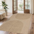 Easy Jute Rug 4x6: Indoor Outdoor Natural Boho Area Rugs for Living Room Patio Washable - Farmhouse Neutral Contemporary Carpet Mat for Entryway Bedroom Kitchen Backyard Sunroom Non Slip