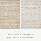 Loloi Angela Rose Rivers Collection RIV-04 Natural/Ivory 8'-6" x 11'-6" Reversible Area Rug