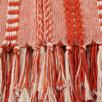 DII Braided Striped Decorative Throw Blanket, 50x60, Vintage Orange/Red