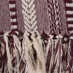 DII Braided Striped Decorative Throw Blanket, 50x60, BlackBerry