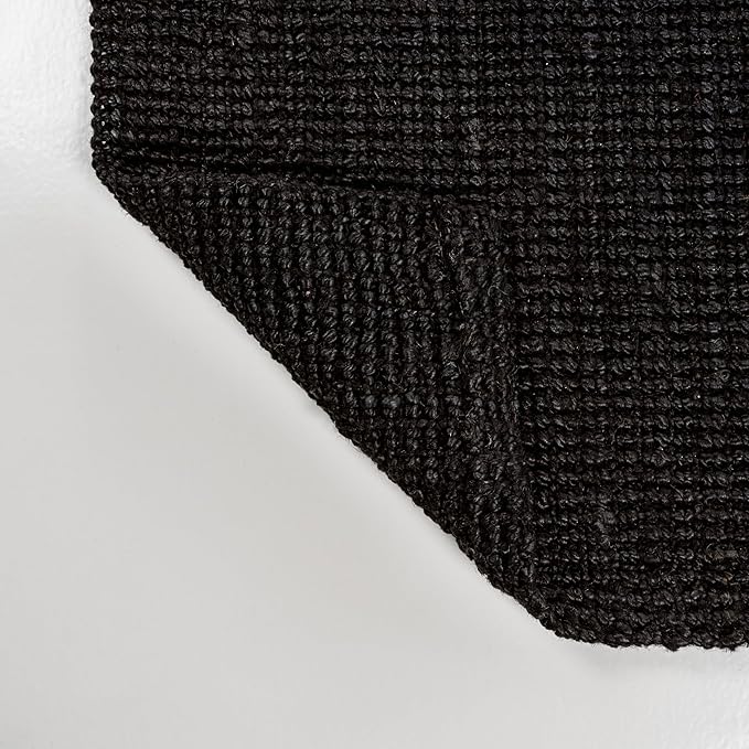 JONATHAN Y Pata Hand Woven Chunky Jute Black Indoor Area Rug, 3x5, Bohemian, Rustic, Cottage, Easy-Cleaning for Living Room, Bedroom, Kitchen, Non-Shedding (NRF102E-3)