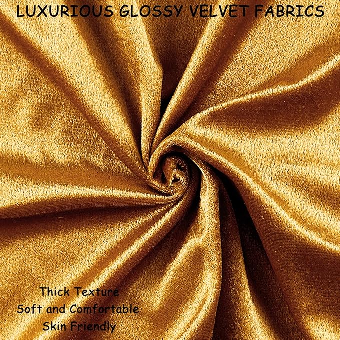2 Pack 16x16 Pillow Cover Velvet Pillow Covers, Square Throw Pillow Covers for Living Room Decorations Throw Pillow Case, Throw Pillow Cover Cushion Cover for Home Sofa Bedroom Car, Dark Gold