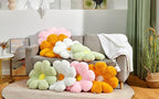 Large 20" Flower Pillow Floor Pillow Seat Cushion – Faux Rabbit Fur Plush Throw Pillow, Cozy Floor Cushion & Gift for Kids Adults