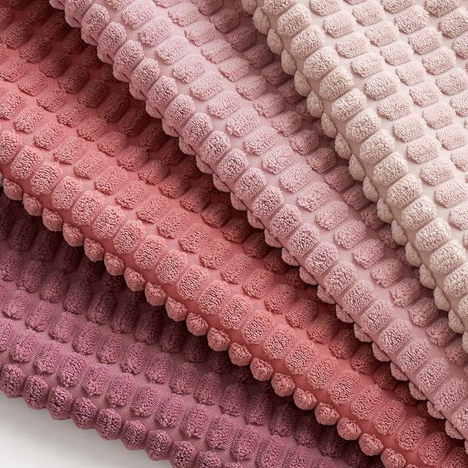 MIULEE Aesthetic Pink Spring Decorative Pillow Covers 18x18 Inch Set of 4 Valentine Romantic Sweet Cute Soft Throw Pillows Coquette Home Decor Corduroy Couch Pillowcases for Sofa Living Room Bed