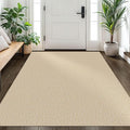 EARTHALL Washable Area Rug 4x6 Ft Non Slip Rugs for Entryway Braided Throw Rugs Bedroom Carpet Cotton Entry Rug Woven Floor Carpets for Bedroom Dining Room Living Room, Golden Beige/White