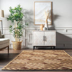 Rugs USA Dogwood Tiled Jute Area Rug, 5x8, Brown