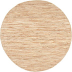 SAFAVIEH Cape Cod Collection Area Rug - 6' Round, Yellow & Natural, Handmade Jute & Cotton, Ideal for Living Room, Bedroom, Dining Space (CAP236C)