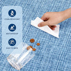 GarveeHome 4 x 6 Rug Non-Slip Washable Low-Pile Carpet - Scalloped Solid Blue Modern Minimalism Rugs for Bedroom Living Room Nursery Kitchen Entryway Indoor Mat with Rubber Back