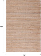 SAFAVIEH Natural Fiber Collection Area Rug - 6' x 9', Ivory & Natural, Handmade Boho Farmhouse Rustic Jute & Cotton Jute, Ideal for High Traffic Areas in Living Room, Bedroom (NFB654A)