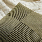 Fancy Homi 2 Packs Olive Green Lumbar Decorative Throw Pillow Covers 20x28 Inch for Living Room Couch Bed, Farmhouse Boho Home Decor, Soft Striped Corduroy Rectangle Accent Cushion Case 50x70 cm