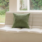 Home Brilliant Euro Sham 24x24 Linen Spring Pillow Cover 24 x 24 Euro Pillow for Bed Couch Sofa Decor, 60x60cm, Green