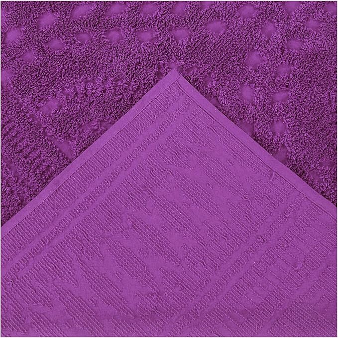 Better Trends Rio Collection is Super Soft and Light Weight in Floral Design 100% Cotton Tufted Unique Luxurious Machine Washable Tumble Dry, Euro Sham, Plum
