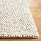SAFAVIEH Natura Collection Runner Rug - 2'3" x 9', Beige & Ivory, Handmade Wool Blend, Textured Design, Ideal for Living Room, Bedroom, Dining Space (NAT425B)