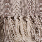 DII Braided Striped Decorative Throw Blanket, 50x60, Stone