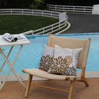 DFXSZ Brown Grey Outdoor Pillow Cover 16X16 Inch Set of 2 Outdoor Waterproof Summer Floral Brown Decorative Pillow case Decor for Couch Patio Funiture Garden Print Polyester Cushion Cover 01E16