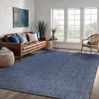 Washable Indoor Outdoor Rug 10x14 Weather Resistant Area Rugs Modern Solid for Porch Deck Balcony Backyard Patio Outside Carpet (10 X 14 Azure Blue)