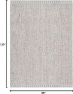 SAFAVIEH Area Rug 8x10 - Natural Fiber Collection - Large - Grey & Natural, Handmade Woven Jute, Fringe Detail, Ideal for Living Room, Bedroom, Dining Space (NF826F)