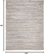 SAFAVIEH Cape Cod Collection 10' x 14' Natural/Blue CAP250A Handmade Flatweave Jute Living Room Dining Bedroom Area Rug