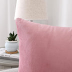 NiNi ALL Decorative Throw Pillow Covers Velvet 28x28 Inch Pack of 2 Pink Cushion Covers Soft for Couch Sofa Bedroom Living Room Outdoor