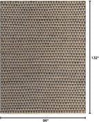 Unique Loom Chindi Jute Collection Area Rug (8' x 11' Rectangle, Black/ Natural)