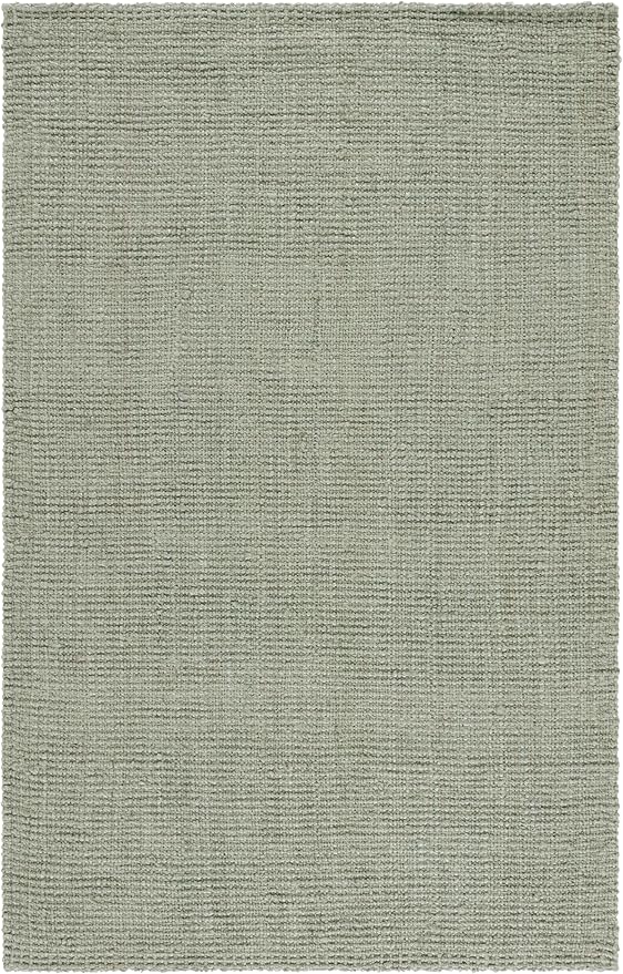 SAFAVIEH Natural Fiber Collection Area Rug - 5' x 8', Green & Grey, Handmade Farmhouse Jute, Ideal for High Traffic Areas in Living Room, Bedroom (NF730B)