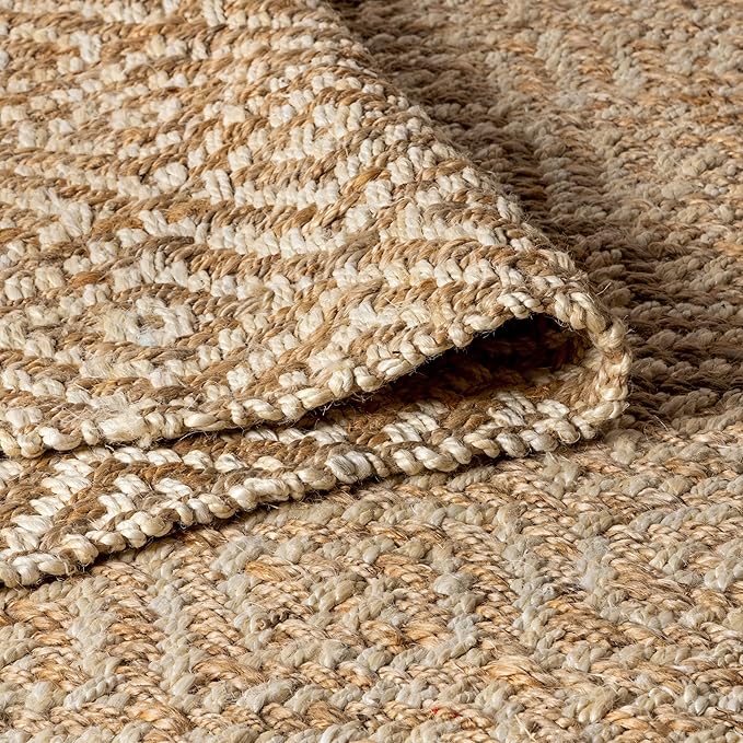 JONATHAN Y Hira Hand Woven Diamond Chunky Jute Natural Runner Rug, 2x12, Bohemian, Transitional, Easy-Cleaning for Living Room, Bedroom, Kitchen, Pet Friendly, Non-Shedding (NFR100A-212)