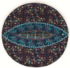 Popular Handicrafts Floor Pillow Cushion Cover - Hippie Elephant Mandala Cushion Cover Large Cotton - Pouf Cover Round Bohemian Yoga Decor, 32" Turqouise