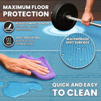 bemaxx Gym Mats Set - 18 pcs EVA Interlocking Foam Floor Tiles (12.6"x12.6"x0.4") 18sqft Protective Gym Flooring Sports Home Workout Exercise Mats Puzzle Garage Fitness Play-Room Pool Treadmill Bike