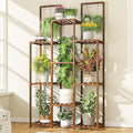 EnHomee 8 Tiers Plant Stand, Indoor Plant Stand with 11-16 Pots, Wood Plants Shelves for Living Room, Patio, Balcony, Yard, Garden, 34.2''W×11.8''D×47.4''H