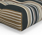 Pillow Perfect Stripe Outdoor Indoor/Outdoor Wicker Chair Seat Cushion, Tufted, Weather, and Fade Resistant, 19" x 19", Labrisa Rattan, 2 Count