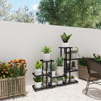 Corner Plant Stand Indoor 5 Tier 16 Potted Metal Plant Stands Outdoor Flower Shelf Heavy Duty Pot Holders for Patio Balcony Garden Living Room Home Decor (5-Tier 16 Potted)