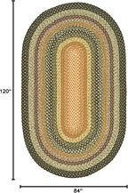SAFAVIEH Washable Rug Outdoor Braided Collection - 7' x 10' Oval, Multi, Handmade & Reversible, Non-Shedding & Easy to Clean, Ideal for Patio, Backyard, Mudroom (BRD308A)