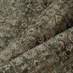 Hallway Runner Rug 2x6 Green Brown Vintage Washable Kitchen Carpet Traditonal Distressed Soft Non Slip Long Runner Retro Low Pile Thin Rug for Laundry Bedroom Entrance Bathroom