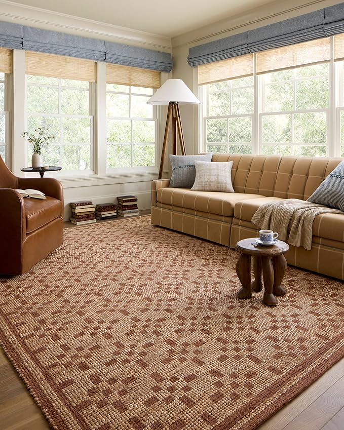 Loloi Chris Loves Julia Judy Collection JUD-07 Natural/Spice 9'-3" x 13' Area Rug
