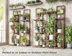 EnHomee 8 Tiers Plant Stand, Indoor Plant Stand with 11-16 Pots, Wood Plants Shelves for Living Room, Patio, Balcony, Yard, Garden, 34.2''W×11.8''D×47.4''H