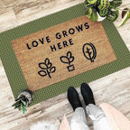 EARTHALL Woven Area Rug 2x3 Ft Washable Rugs for Entryway Braided Non Slip Throw Rugs Door Mat Indoor Outdoor Entrance Small Cotton Woven Carpet for Kitchen Foyer Front Door, Green