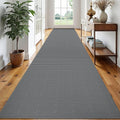 EARTHALL Runner Rug 3x18 Ft Washable Runners for Hallways Extra Long Woven Non Slip Entryway Runner Braided Kitchen Runner Indoor Outdoor Carpet Runners for Hotels, Officel, Stair, Dark Gray