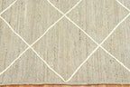Indian Artisans Hand Braided Jute Kilim Rug 2x3 Area Rug Natural Jute Geometric Pattern Grey White Hand Woven Flatweave Carpet Indoor Outdoor Rugs for Kitchen Garden Yoga Mat